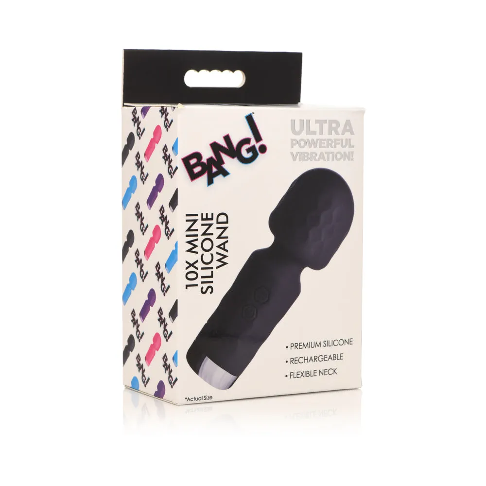 BANG! 10X Mini Silicone Wand in Black