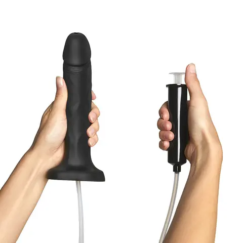 Strap-On-Me Squirting Cum Realistic Dildo Large in Black