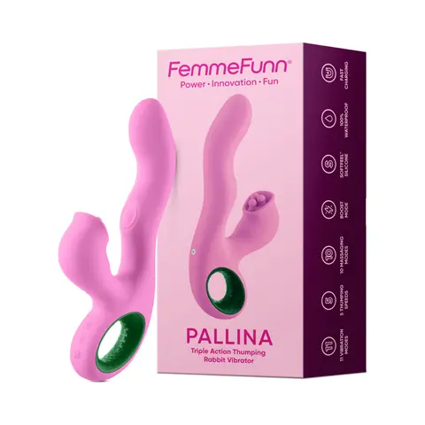 FemmeFunn Pallina Triple Action Thumping Rabbit Vibrator Pink