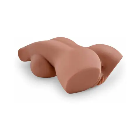 PDX Plus Perfect 10 Torso Dual Entry Masturbator in Tan