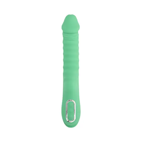 Evolved Full Throttle Rechargeable Warming Vibrator Silicone Mint Green