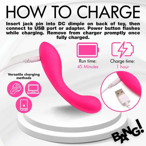 BANG! G-Spot Silicone Vibrator in Pink
