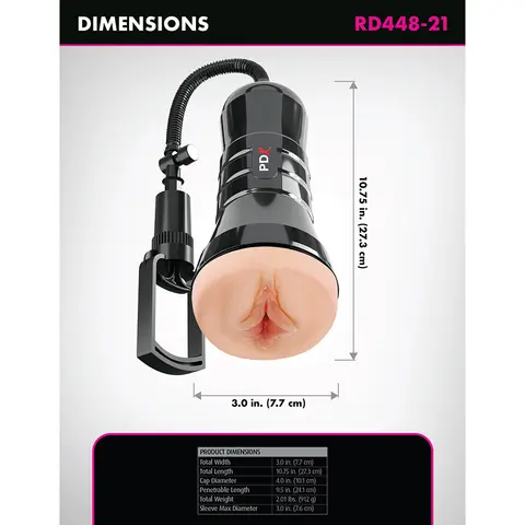 PDX Extreme Wet Pussies Super Sucker XXL Stroker in Light