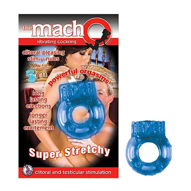 Macho Vibrating Cockring in Blue