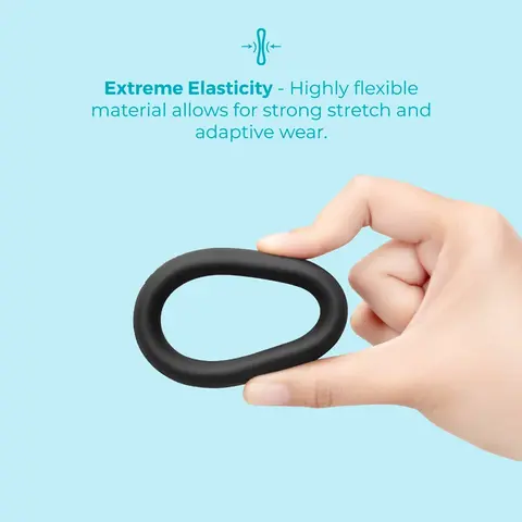 b-Vibe Snug Ring 45mm Snug Fit Silicone C-Ring in Black