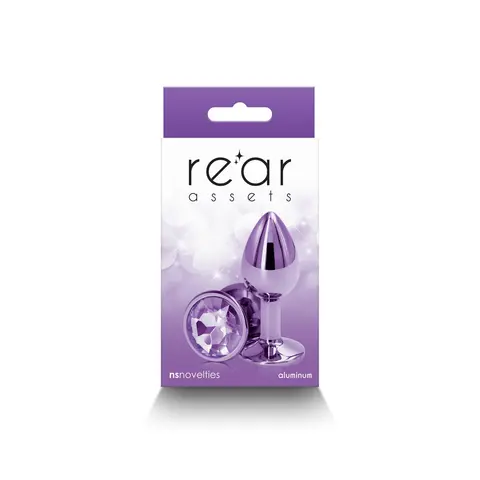 Rear Assets Metal Anal Plug Small in Purple