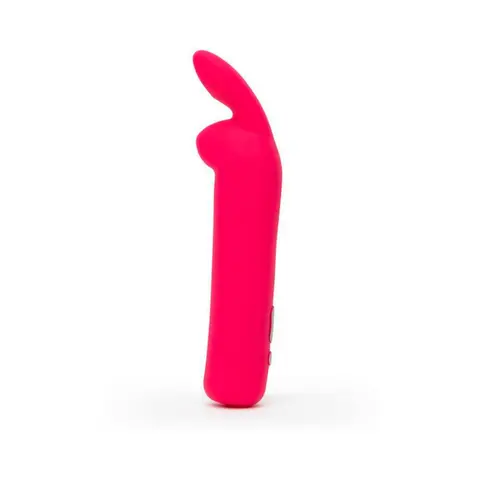 Happy Rabbit Rechargeable Silicone Bullet Vibrator With Ears in Pink