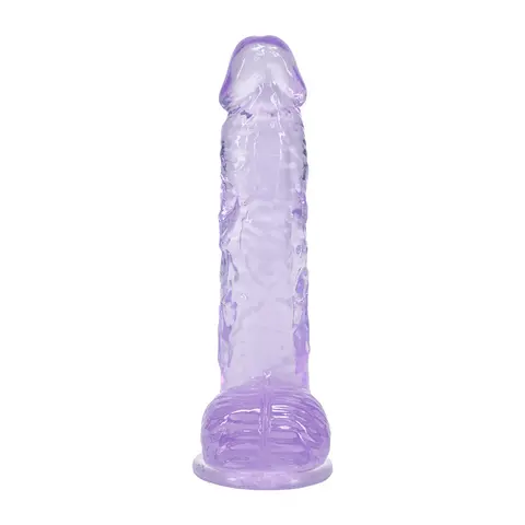RealRock Realistic 5 in. Dildo with Balls in Purple