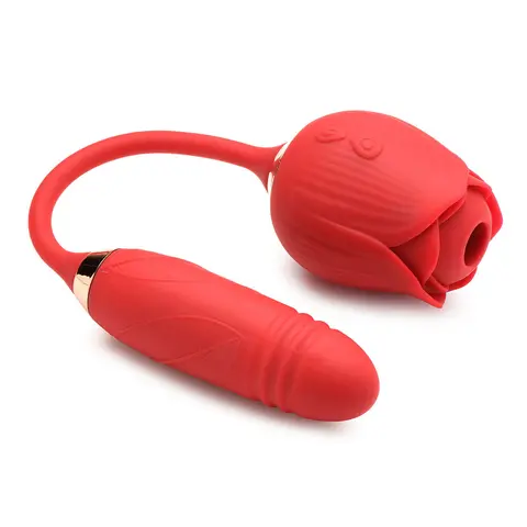 Bloomgasm Romping Rose 10X Suction Rose & Thrusting Vibrator
