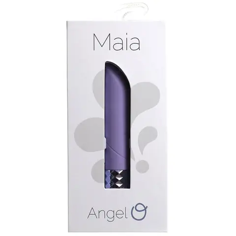 Maia Angel Rechargeable Crystal Gems Bullet Purple