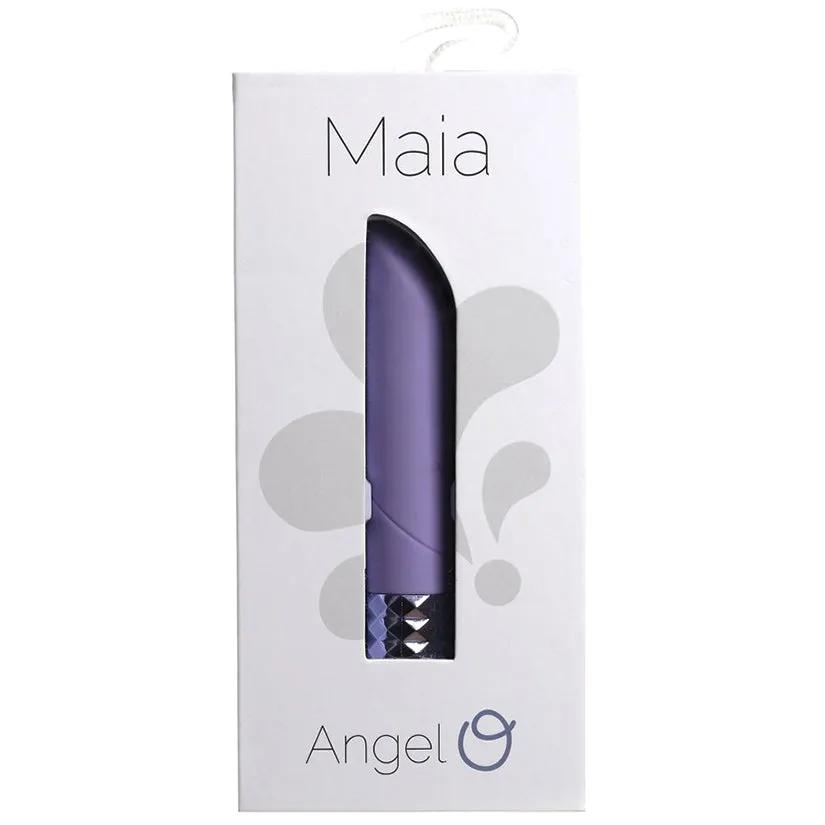 Maia Angel Rechargeable Crystal Gems Bullet Purple