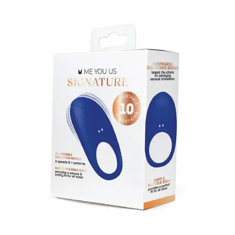 Me You Us Signature The Vibrating Couples Ring in Blue