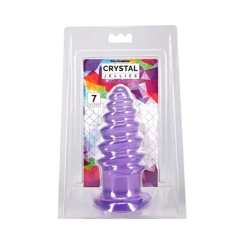 Crystal Jellies Anal Twist 7 in. in Purple