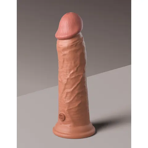 King Cock Elite 8 in. Dual Density Silicone Cock Realistic Dildo With Suction Cup in Tan