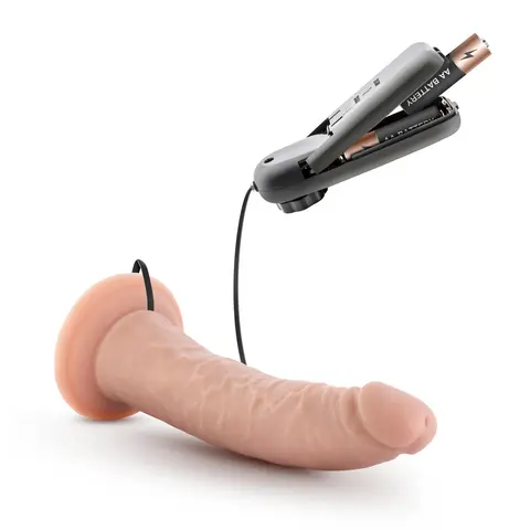 Dr. Skin Dr. Dave Realistic 7 in. Vibrating Dildo in Beige