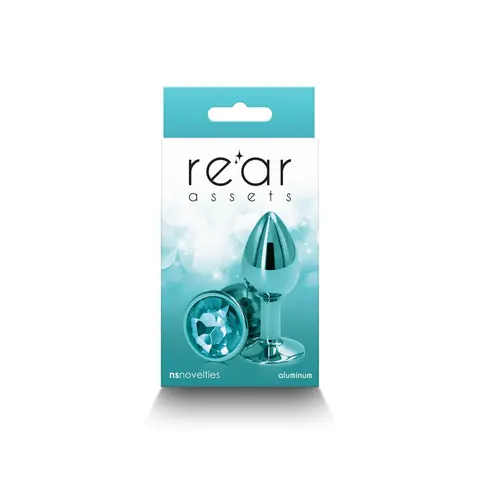 Rear Assets Metal Anal Plug Small in Teal