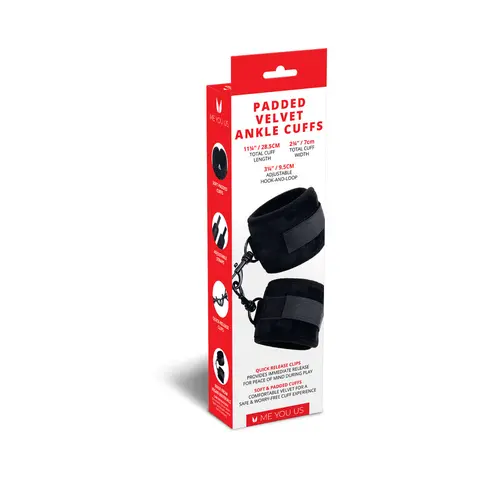 Me You Us Padded Velvet Ankle Cuffs