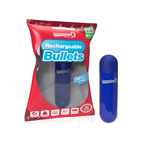 Screaming O Rechargeable Bullets in Blue