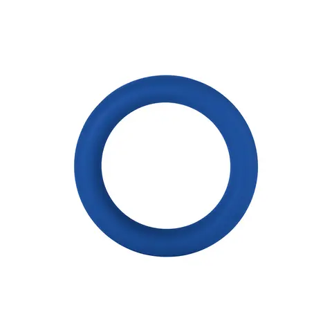 Forto F-64 Wide Liquid Silicone Cockring Small in Blue