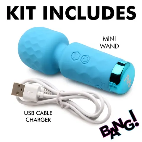 BANG! 10X Mini Silicone Wand in Blue