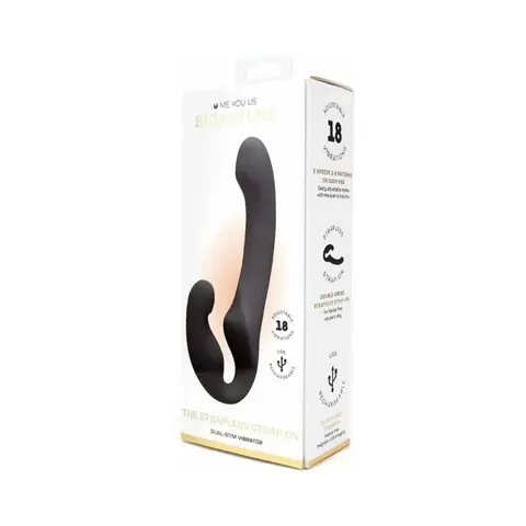 Me You Us Signature The Strapless Strap-On in Black