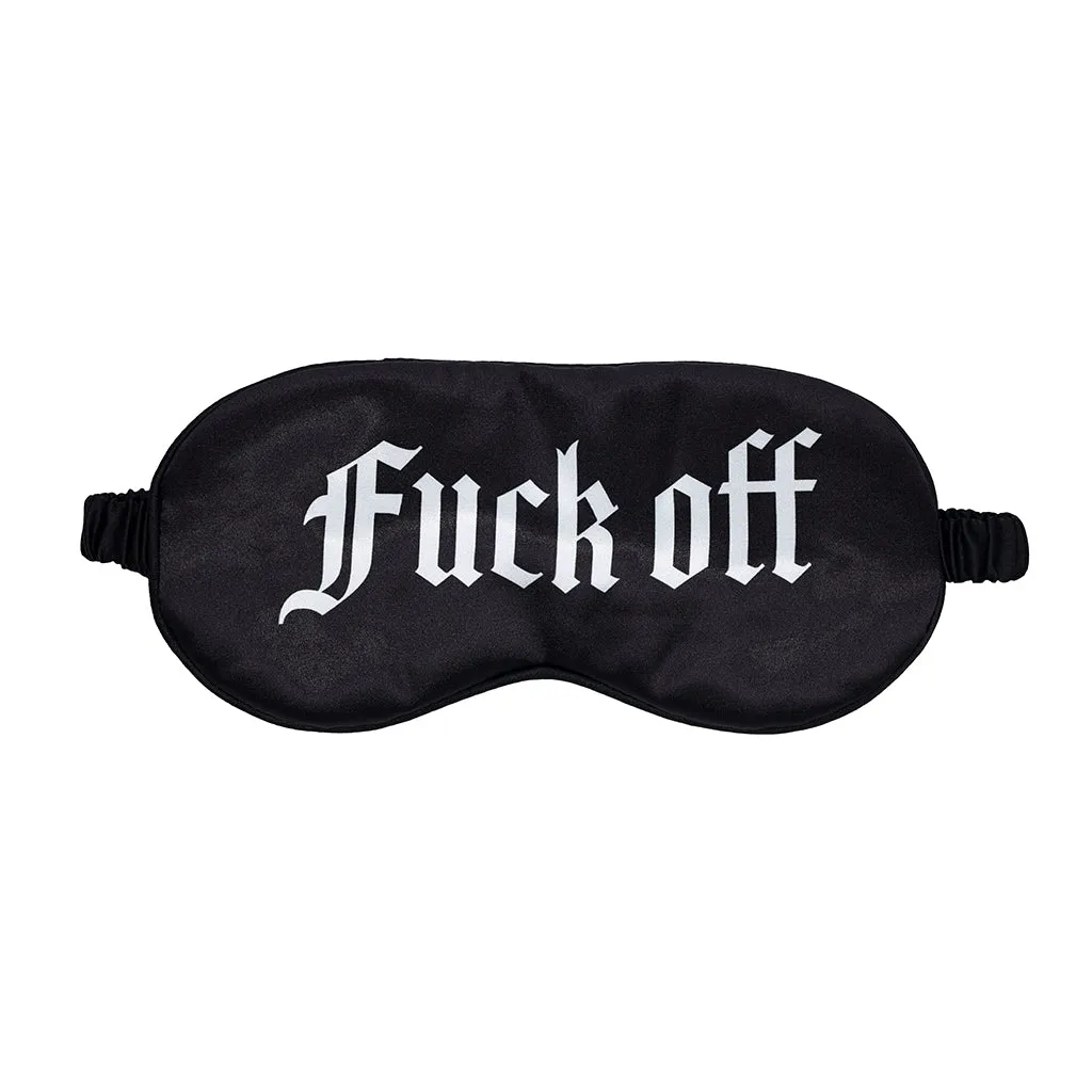 Ouch! Fuck Off Printed Mask Satin Black