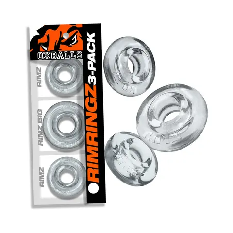 Oxballs Rimringz Multi Size 3-Pack in Clear