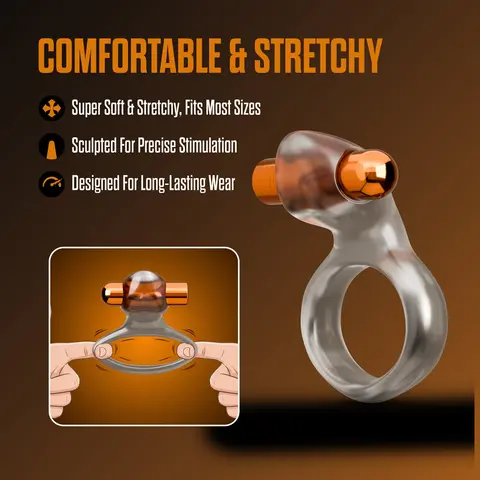 Stay Hard Vibrating Cock Ring Set with Sleeve 2