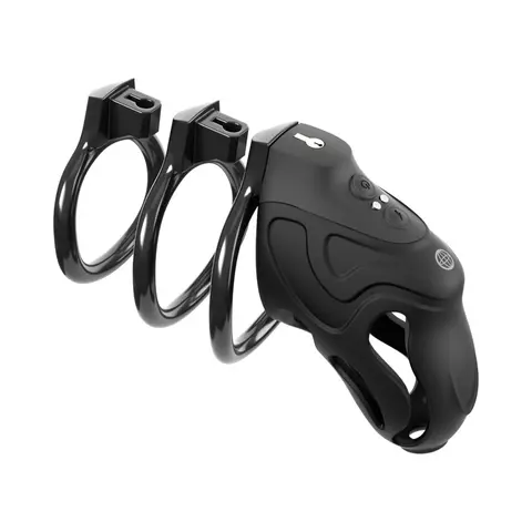 Fantasy C-Ringz ControlCore Elite Remote Vibrating & Electro-Stim Cock Blocker Black