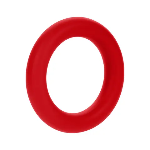 Forto F-61 3-Piece Silicone Cockring Set in Red