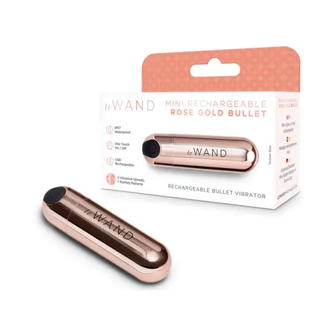 Le Wand Essentials Mini Rechargeable Rose Gold Bullet Vibrator