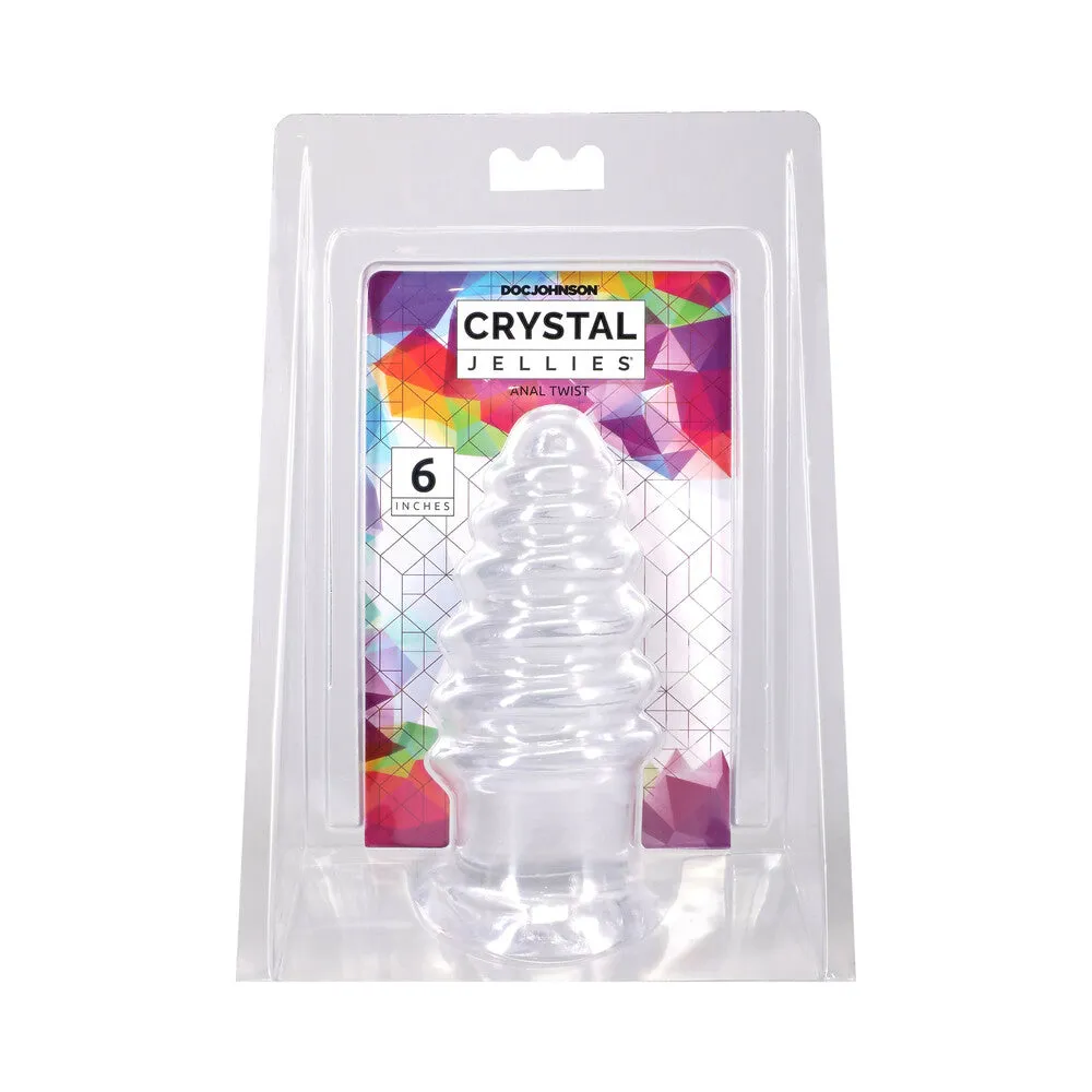 Crystal Jellies Anal Twist 6 in. in Clear