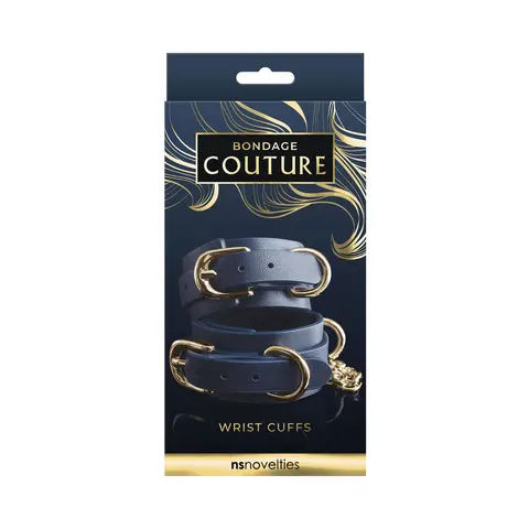 Bondage Couture Wrist Cuffs in Blue