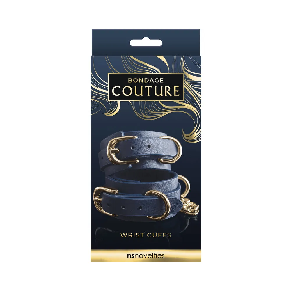 Bondage Couture Wrist Cuffs in Blue