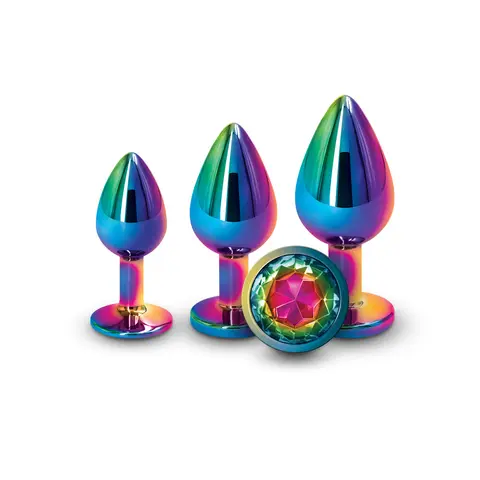 Rear Assets 3-Piece Metal Plug Kit in Multicolor/Rainbow