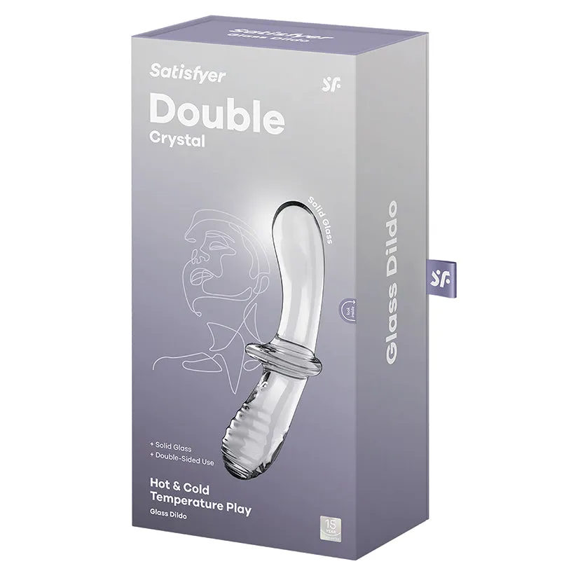 Satisfyer Double Crystal Glass Dildo in Clear