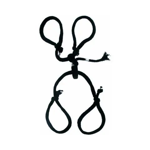 Fetish Fantasy Series Silk Rope Hogtie Black