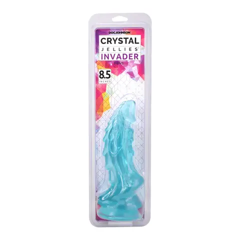 Crystal Jellies Invader 8.5 in. Dildo in Teal