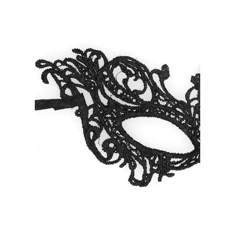 Ouch! Black & White Royal Lace Eye Mask Black