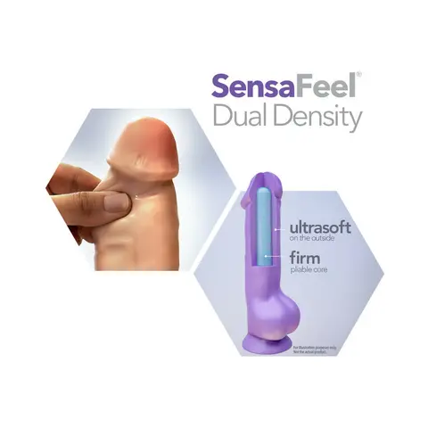 Au Naturel Ronnie 7.5 in. Posable Dual Density Dildo Beige