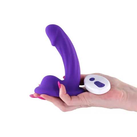 Colours Curve Vibrating 5 in. Dildo in Purple