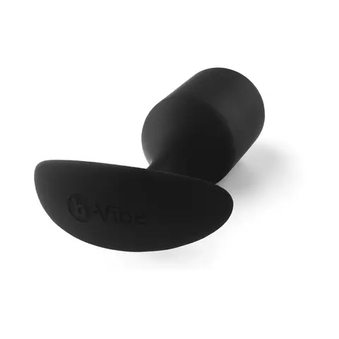 b-Vibe Snug Plug 4 Weighted Silicone Anal Plug in Black
