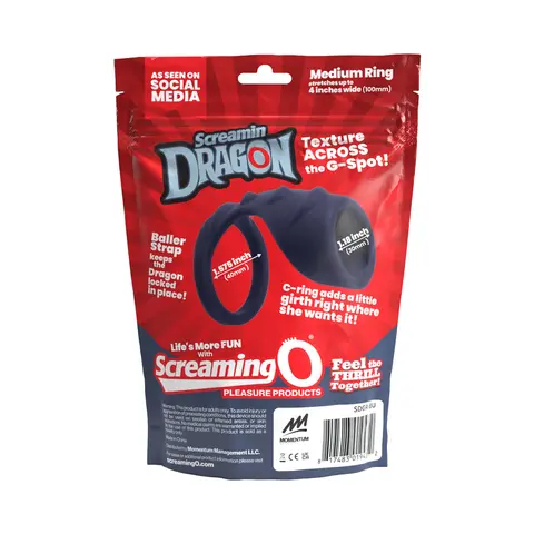 Screamin' Dragon Storm Dragon G-Spot Texture Ring Blue