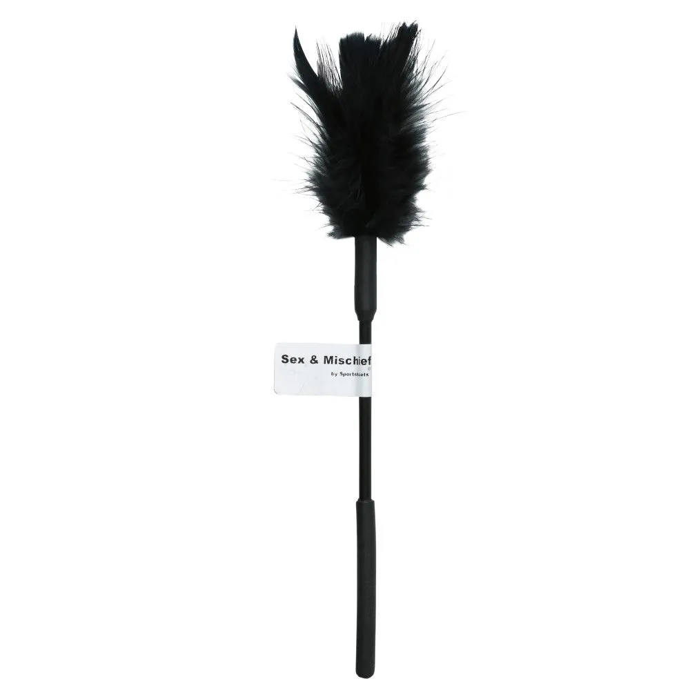 Sportsheets Sex & Mischief Feather Tickler in Black