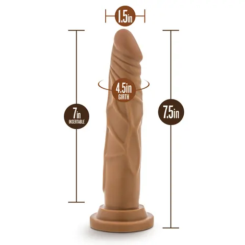 Dr. Skin Basic 7.5 Realistic 7.5 in. Dildo in Tan