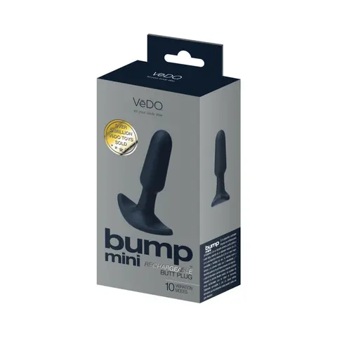 VeDO Bump Mini Rechargeable Anal Plug in Black