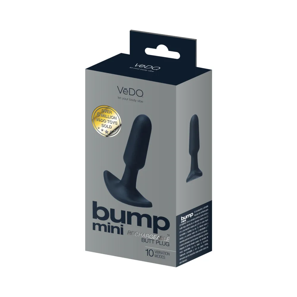 VeDO Bump Mini Rechargeable Anal Plug in Black