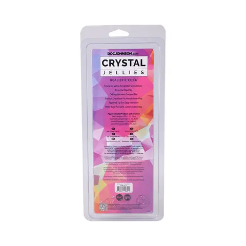 Crystal Jellies Realistic Cock 7 in. in Purple