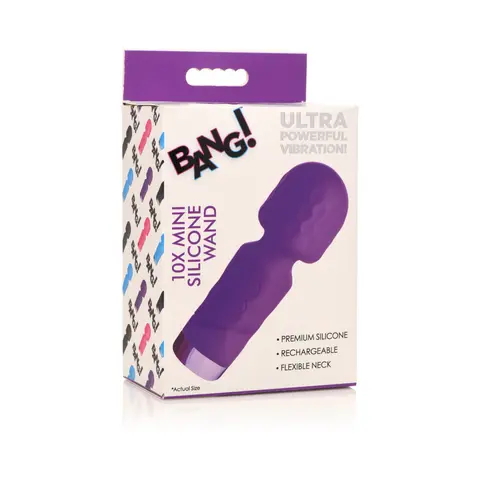 BANG! 10X Mini Silicone Wand in Purple