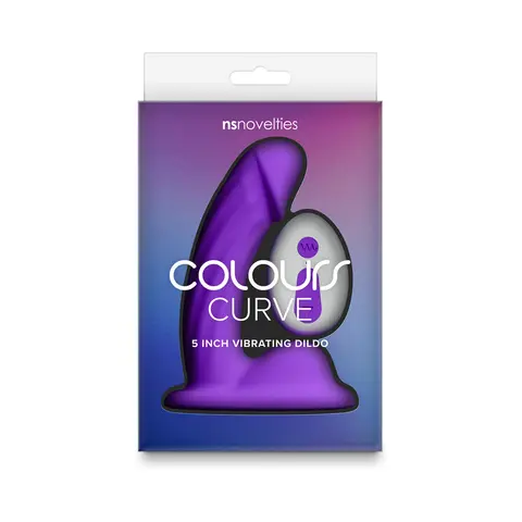 Colours Curve Vibrating 5 in. Dildo in Purple